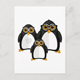 Penguin Family Postcard