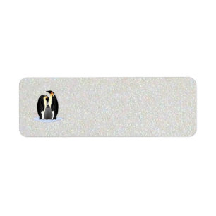 penguin family return address label