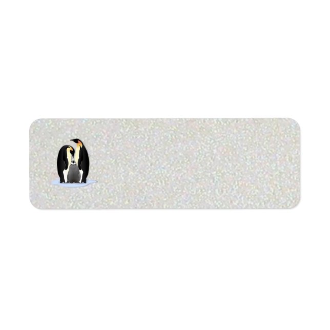 penguin family return address label (Front)