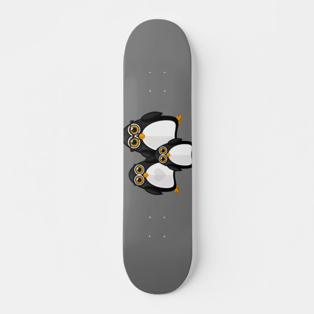 Penguin Family  Skateboard (Front)