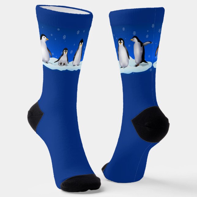 Penguin Family Socks (Angled)