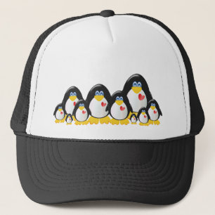 Penguin Family Trucker Hat