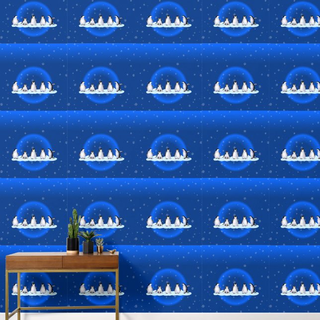 Penguin Family Wallpaper (Hallway)