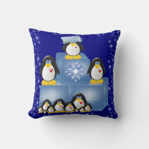 Penguin Family Your American MoJo Pillow