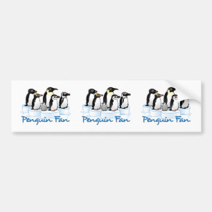 Penguin Fan Bumper Sticker
