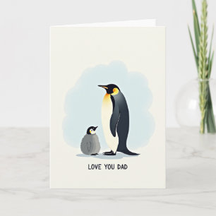 Penguin Fathers Day Love Card