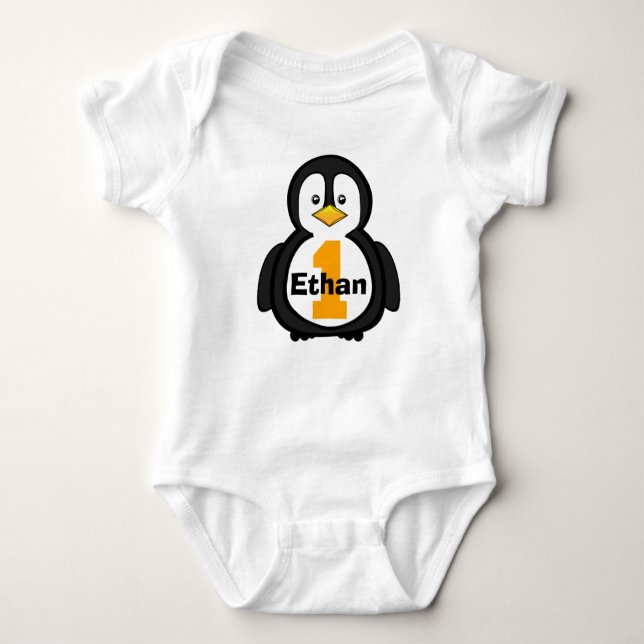 Penguin First Birthday Shirt (Front)