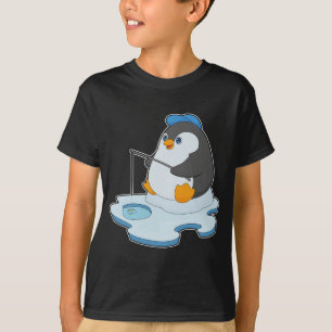 Penguin Fisher Fishing rod Fishing T-Shirt