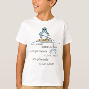 Penguin Fishing for Compliments Metaphor T-Shirt