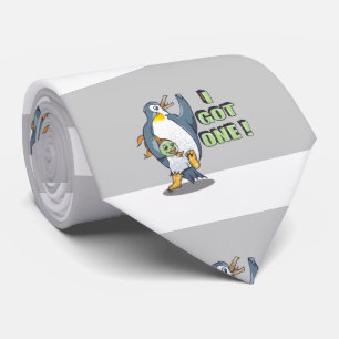 Penguin Fishing Tie