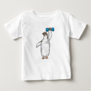 Penguin Fitness Dumbbell Baby T-Shirt