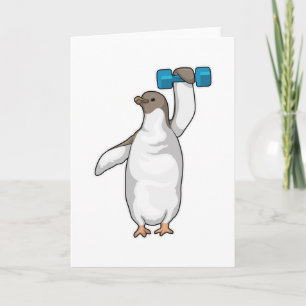 Penguin Fitness Dumbbell Card