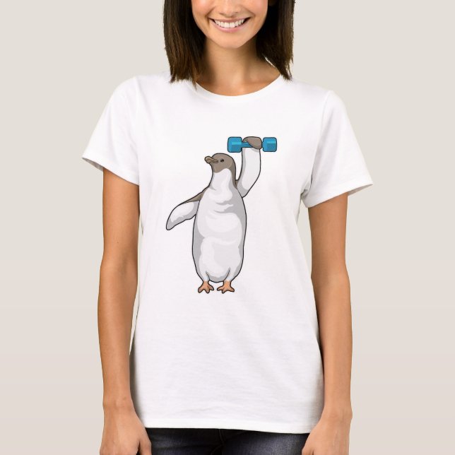 Penguin Fitness Dumbbell T-Shirt (Front)