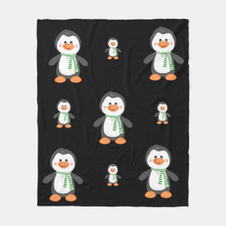Penguin fleece throw blanket