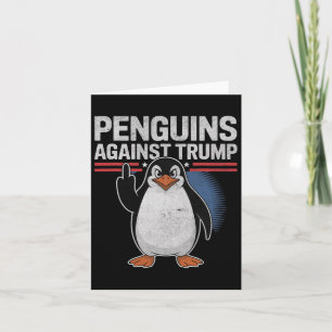 Penguin Flippers Up Anti Trump Resist Penguins Aga Card