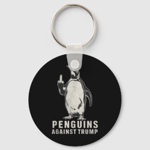 Penguin Flippers Up Middle Finger Penguins Against Key Ring