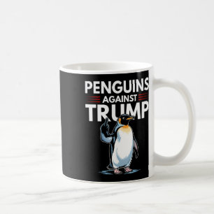 Penguin Flippers Up Resist Funny Penguins Against Coffee Mug