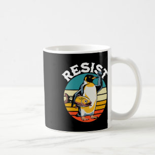 Penguin Flippers Up Resist Funny Penguins Against Coffee Mug