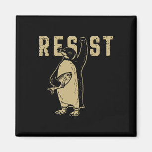 Penguin Flippers Up Resist Funny Penguins Against Magnet