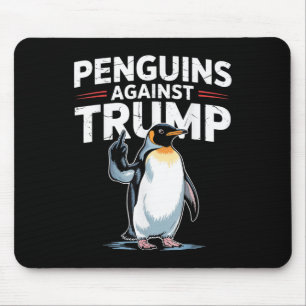 Penguin Flippers Up Resist Funny Penguins Against Mouse Pad