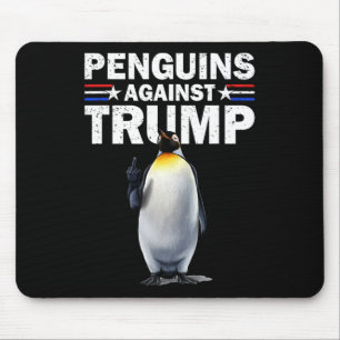 Penguin Flippers Up Resist Funny Penguins Against Mouse Pad