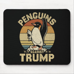 Penguin Flippers Up Resist Funny Penguins Against  Mouse Pad