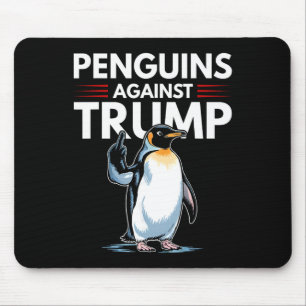 Penguin Flippers Up Resist Funny Penguins Against Mouse Pad