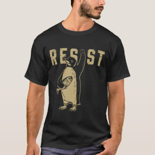 Penguin Flippers Up Resist Funny Penguins Against T-Shirt