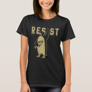 Penguin Flippers Up Resist Funny Penguins Against T-Shirt