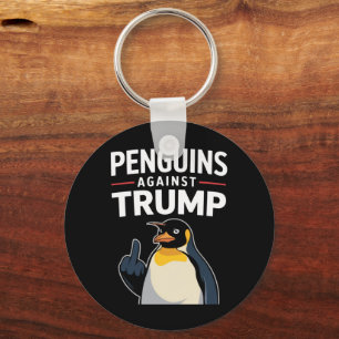 Penguin Flippers Up Resist Penguins Against Trump Key Ring