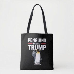 Penguin Flippers Up Resist Penguins Against Trump Tote Bag