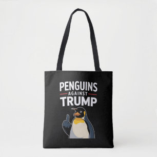 Penguin Flippers Up Resist Penguins Against Trump Tote Bag