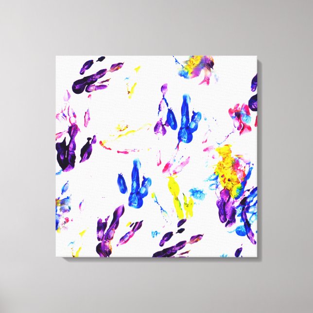 penguin footprints canvas print (Front)