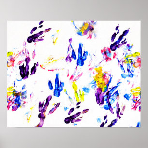 penguin footprints poster