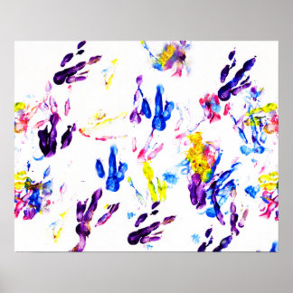 penguin footprints poster