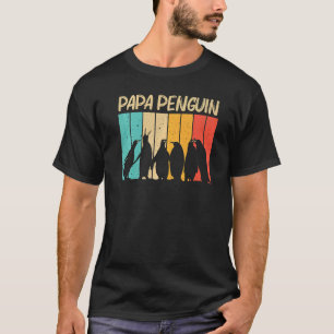 Penguin For Men Dad Penguins Bird Animal Retro T-Shirt