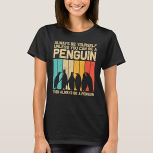 Penguin For Men Women Penguins Bird Animal Retro T-Shirt