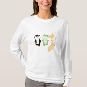Penguin Fox Frog Funny Animals Kids T-Shirt