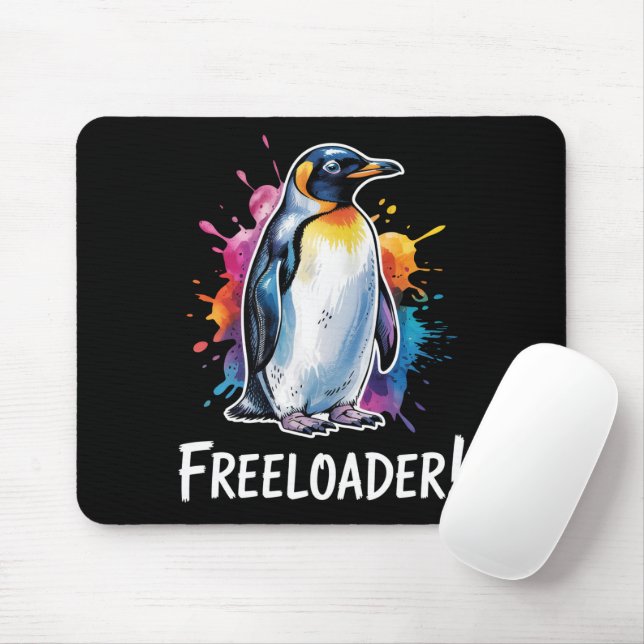 Penguin Freeloader Resist Politics Mouse Pad (With Mouse)