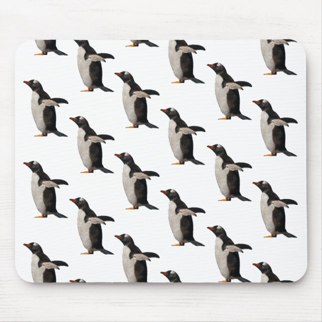 Penguin Frenzy Mousemat (Choose Colour) (Front)