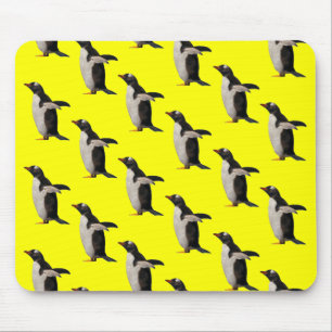 Penguin Frenzy Mousemat (Yellow)