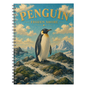 Penguin Frozen Shore Watercolor GeoSaga Notebook