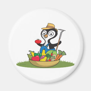 Penguin Gardener Magnet