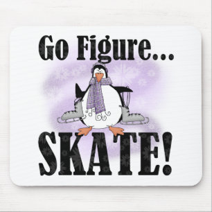 Penguin Go Figure Skate Mouse Pad