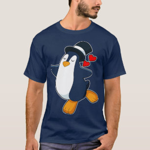 Penguin Groom Cylinder Wedding T-Shirt