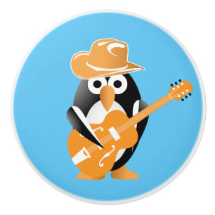 Penguin guitarist ceramic knob