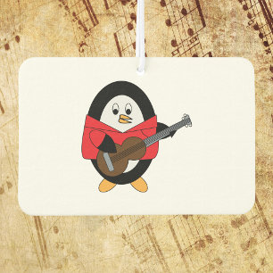 Penguin Guitarist Cute Car Air Freshener