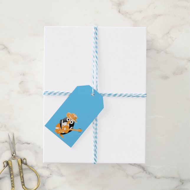 Penguin guitarist gift tags (With Twine)