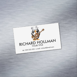 Penguin guitarist 	Magnetic business card