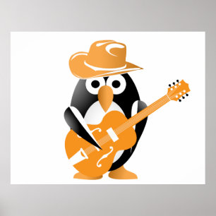Penguin guitarist poster